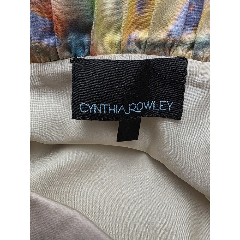 Cynthia Rowley Strapless Pastel Multicolor Bubble Dress Graffitti Detail - Picture 6 of 7
